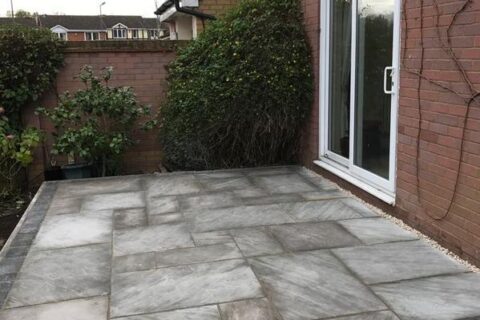 Patio paving completed in Warwickshire